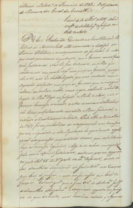"Idem de 10 de Fevereiro de 1838 sobre o officio do Sub-Delegado do Julgado de Porto de Móz&...
