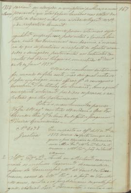 "Em resposta ao officio de 15 de Setembro de 1852 acerca de factos com que arguem o Juiz Ord...