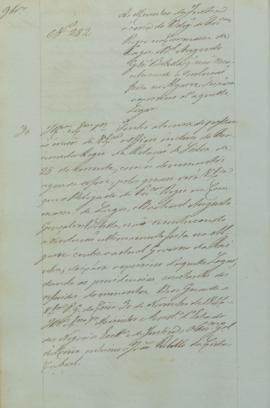 "Ao ministro da Justiça acerca do delegado do procurador régio na comarca de Lagos, o bachar...