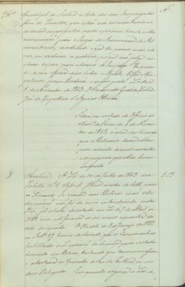"Idem em virtude do Officio do Ministerio do Reino de 6 de Novembro de 1843, á  cerca das li...