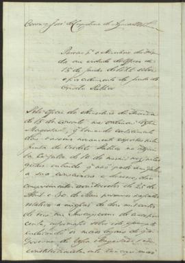 "Parecer  para o Ministerio da Fazenda em virtude do officio de 15 de Junho de 1844 sobre o ...