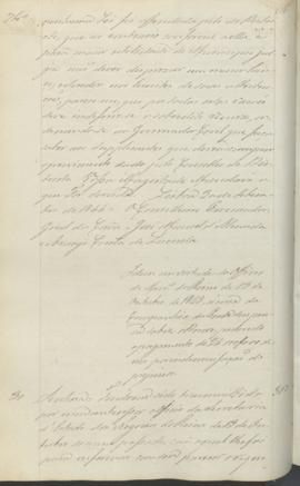 "Idem em virtude do officio do Ministerio do Reino de 13 de Outubro de 1843, ácerca da Compa...