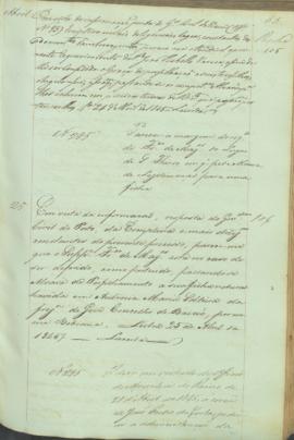 "Idem em virtude do Officio do Ministerio do Reino de 21 d'Abril de 1845, á cerca de João Pe...