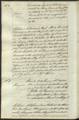 " [Officio de informação e parecer em virtude de Portaria] de 10 de Janeiro, e 11 de 1840 so...