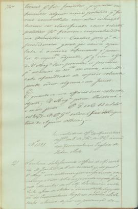 "Em virtude do officio do Ministerio da Justiça de 8 de Setembro de 1847, ácerca das Conserv...
