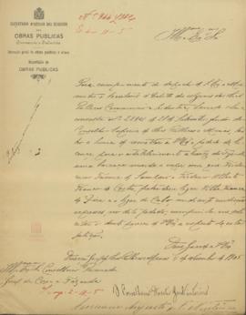 Pedido de licença para o estabelecimento, através do Tejo, de uma barcaça movida a vapor com que ...