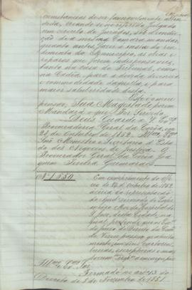 "Em cumprimento do officio de 24 d'Outubro de 1862 ácêrca da representação do Ajudante servi...