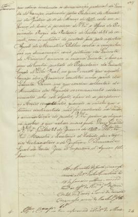 "Ao Ministro da Justiça em referencia á Portaria d'este Ministerio de 17 de Janeiro ultimo, ...