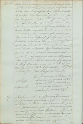 "Em observancia da Portaria do Ministerio da Marinha de 28 de Maio de 1847 - ácerca da appro...