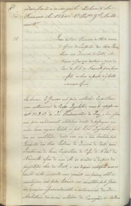 "Idem de 10 de Fevereiro de 1840 acerca de officios do Inspector das Obras Publicas na Devis...