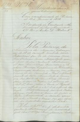 "Ministerio dos Negócios Estrangeiros. Em cumprimento da Portaria de 18 de Janeiro de 1858. ...