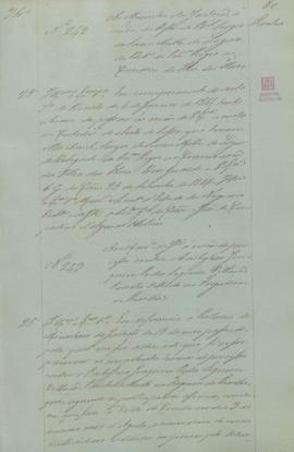 "Ao ministro da Justiça acerca do processo contra o presbítero Joaquim Pedro Sequeira Vilaça...