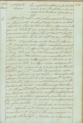 "Em resposta ao officio de 4 de Junho 1853 acerca dos documentos relativos ao dominio e prop...
