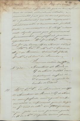 "Idem em virtude do officio do Ministerio do Reino de 17 de Maio de 1845 acerca da pertenção...