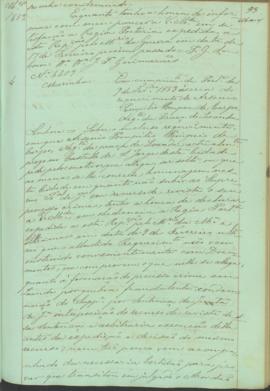 "Em cumprimento da Portaria de 9 de Fevereiro 1853 ácerca do requerimento de Arsenio Pompili...