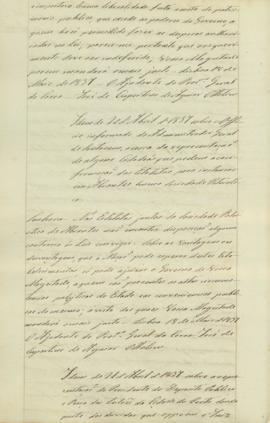 "Idem de 20 d'Abril d'1837 sobre o Officio informado do Administrador Geral de Santarem, ace...