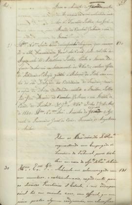 "Idem ao Conselheiro servindo de Prezidente requesitando um Empregado da Secretaria do Tribu...