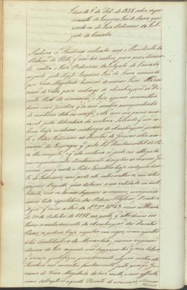 "Idem de 5 de Dezembro de 1838 sobre requerimento de Joaquim José de Souza, queixando-se do ...