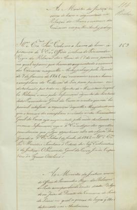 "Ao Ministro da Justiça acerca do Officio do Procurador Regio da Relação do Porto acompanhad...