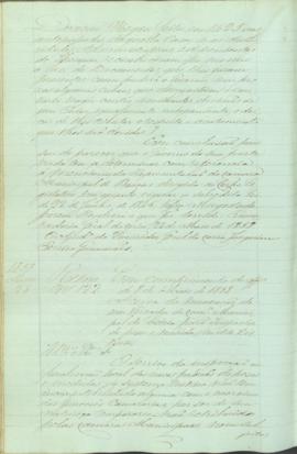 "Em cumprimento do officio de 8 de Maio de 1858. Ácerca da nomeação de um vereador da Camara...