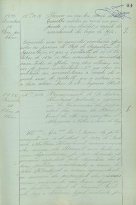 "Requerimento de D. Sophia Feiverheerd pedindo a approvação da transmissão da propriedade da...