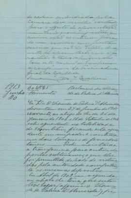 "Reclamação do visconde de Palma de Almeida"