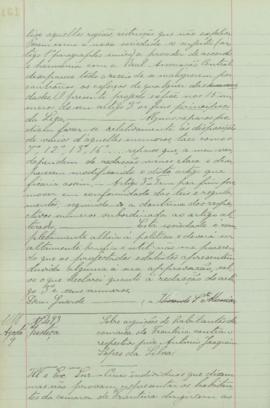 "Sobre arguições de habitantes da comarca de Fronteira contra o respetivo juiz António Joaqu...