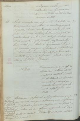 "Idem em virtude do officio do Ministerio do Reino de 26 de Março de 1845, á cerca dos Habit...
