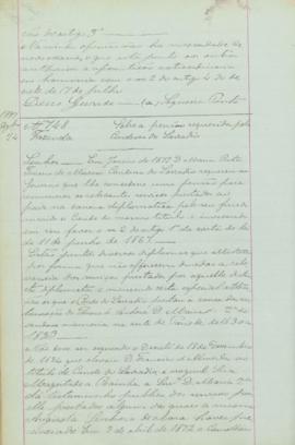 "Sobre a pensão requerida pela condessa do Lavradio"