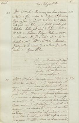"Idem ao Ministro da Justiça á cerca do processo da alliciação que se suppõe feita ao galleg...