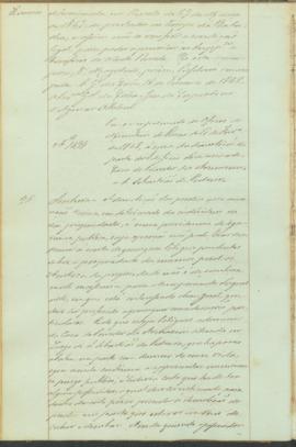 "Em cumprimento do officio do Ministerio do Reino de 17 de Fevereiro de 1848, á cerca da dem...