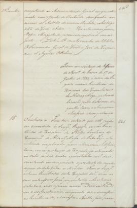 "Idem em virtude do Officio do Ministerio do Reino de 17 de Lulho de 1841, ácerca da Regente...