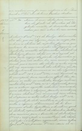 "Acerca de serem eleitos para membros da Junta de Parochia de Degolados, concelho de Arronch...