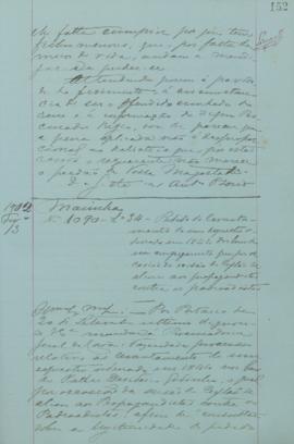 "Pedido de levantamento de um sequestro ordenado em 1844 dos bens de um congreganista que po...