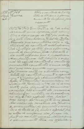 "Sobre o contracto de 3 d'Outubro de 1891 para o fornecimento de lanificios para o exercito....