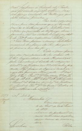 "Em cumprimento da Portaria de 14 de Fevereiro de 1859. Ácerca da pretensão de varios indivi...