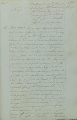 "Ao ministro da Justiça acerca do presbítero Manuel Fernandes Agra e mais três indivíduos pr...