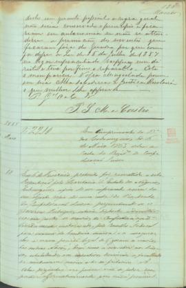 "Em Cumprimento da Portaria dos Estrangeiros do 6 de Maio 1865 sobre a carta do Prezidente d...
