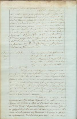 "Em cumprimento do Officio de 18 de Junho de 1861. Sobre o Requerimento de João Gomes Relego...