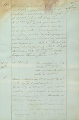 "Em cumprimento da Portaria de 26 de Outubro de 1859 sobre a questão do Mouzinho da Silveira...