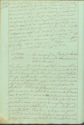"Em cumprimento da Portaria de 20 de Junho 1853 acerca do Tribunal do Commercio da Cidade do...