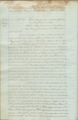 "Em cumprimento do Officio de 14 de Junho de 1861. Sobre a legalidade ou illegalidade das tr...