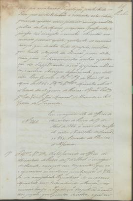 "Em cumprimento do officio do Ministerio do Reino de 17 de Abril de 1846, á cerca do conflic...