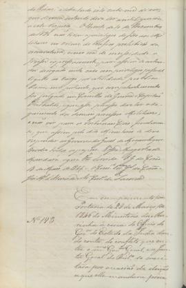 "[Parecer] em cumprimento da Portaria de 28 de Março de 1846 do Ministerio da Marinha ácerca...