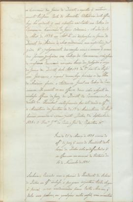"Idem de 21 de Março de 1838 acerca de officio do Juiz que serve de Presidente da Relação de...