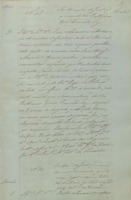 "Ao ministro da Justiça, acerca dos acontecimentos que tiveram lugar nos dias 25 e 26 de mai...