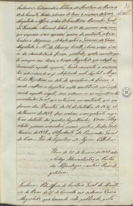 "Idem de 20 de Janeiro de 1837 sobre o Codigo Administrativo, as Pautas das Alfandegas e out...