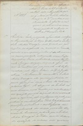 "Em cumprimento do Officio do Ministerio do Reino de 25 d'Agosto de 1847 sobre a Representaç...