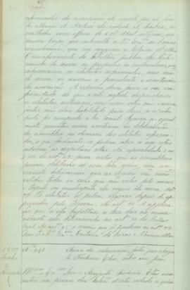 "Acêrca da reclamação feita por Augusto Frederico Etur, sobre um fôro"