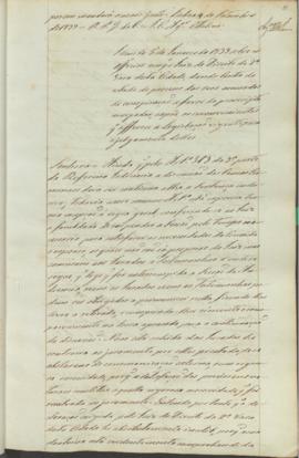 "Idem de 5 de Janeiro de 1839 sobre os officios em que o Juiz de Direito da 2ª Vara desta Ci...